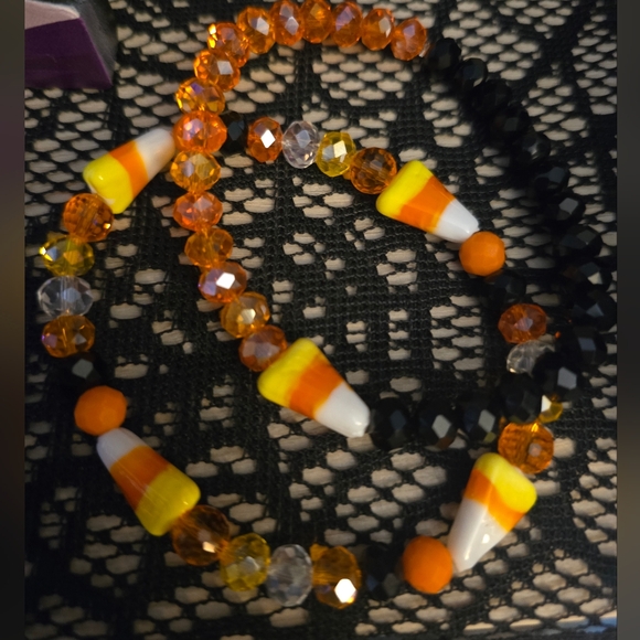 Glass Crystals/Beads Candy Corn Bracelets set of 2! - Picture 11 of 14